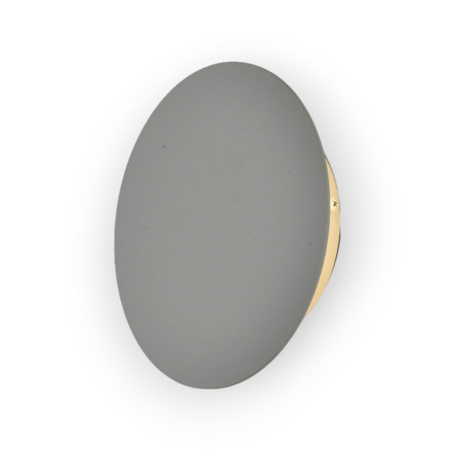 The image shows the Amos Wall Light in a pristine white finish, rimmed with a delicate gold border. This wall-mounted fixture provides a sophisticated and clean design, casting a serene and inviting glow, perfect for modern and minimalist interiors.