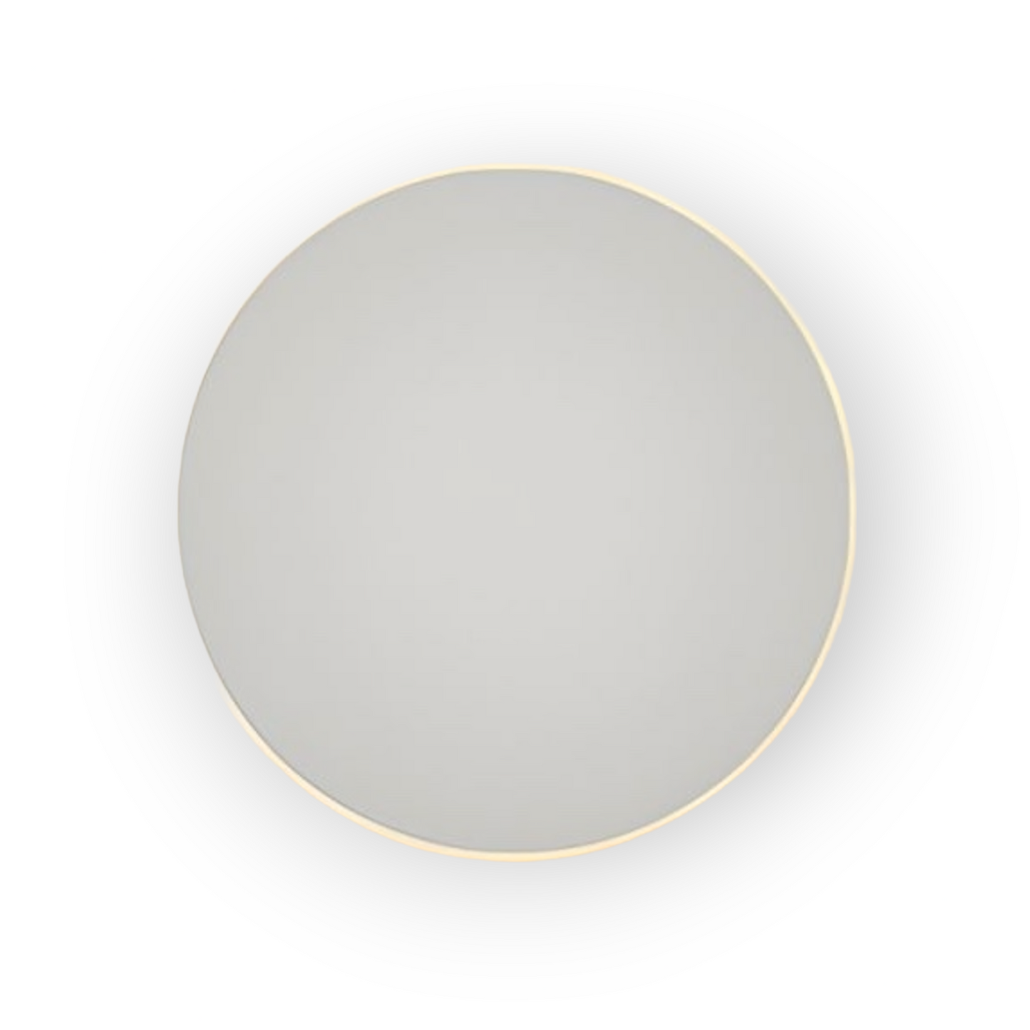 The image shows the Amos Wall Light in a pristine white finish, rimmed with a delicate gold border. This wall-mounted fixture provides a sophisticated and clean design, casting a serene and inviting glow, perfect for modern and minimalist interiors.